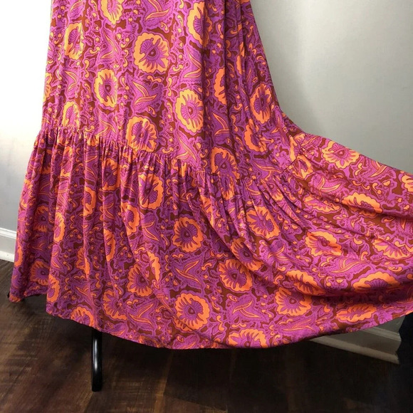 House of Harlow 1960 Vibrant Pink and Orange Maxi Dress - Picture 6 of 13